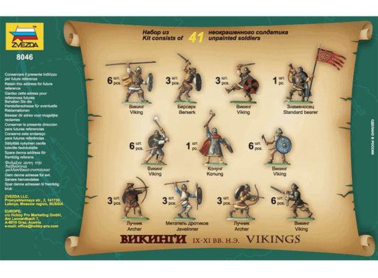 Modelo a escala 1/72 para armar: Figuras - Vikings