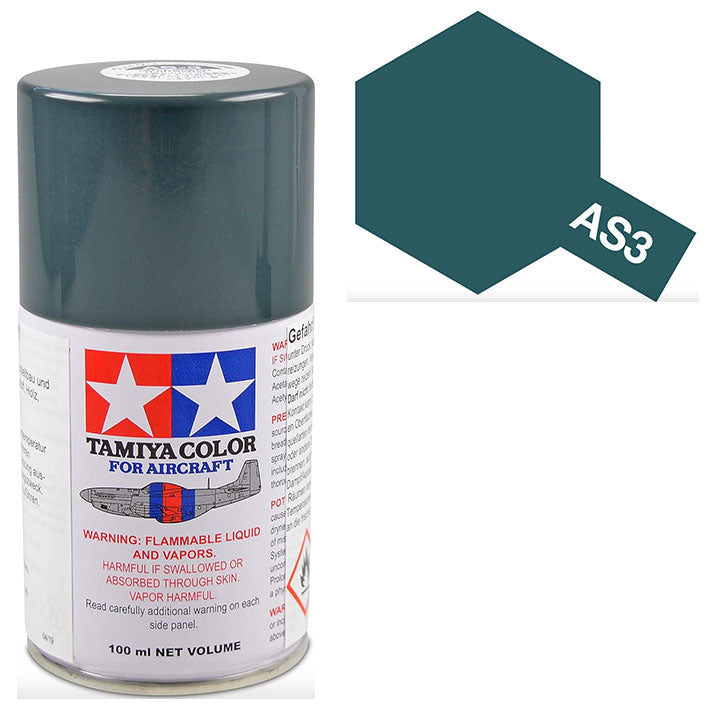 Pintura Aerosol Laca - Tamiya AS3 (Gray Green Luftwaffe) - Luftwaffe Verde Grisáceo 100ml