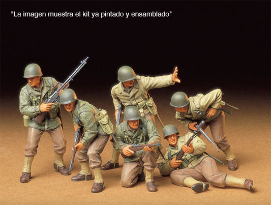 Modelo a escala 1/35 para armar: Militar - WWII U.S. Assault Infantry Set ( Set de Infantería de Asalto de EE. UU. WWII)