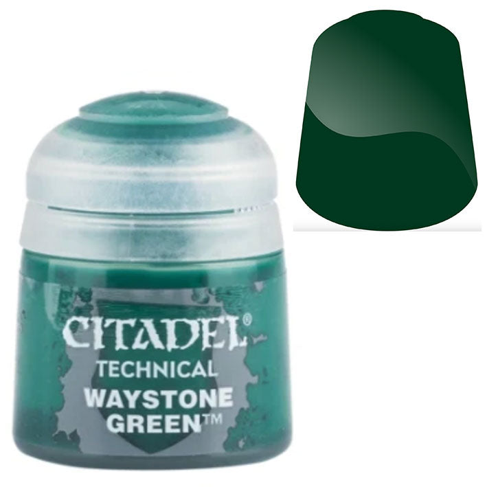 Pintura Acrílica - Citadel Technical (Gloss Waystone Green) - Piedra de camino Verde Brillante 12ml