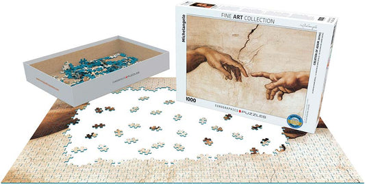 ROMPECABEZAS 1000 PIEZAS EUROGRAPHICS: Creation of Adam (Detail) - Michelangelo