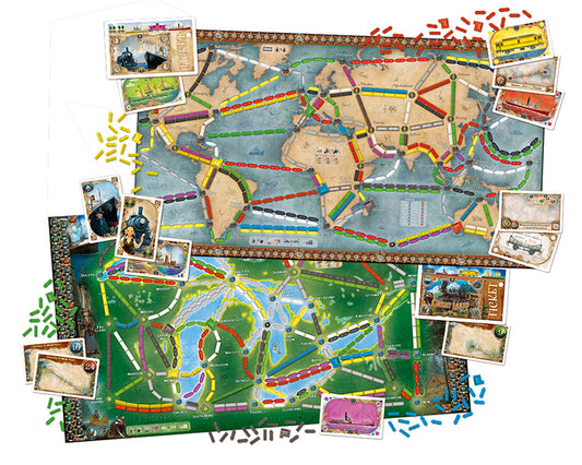 JUEGO DE MESA MARCA ASMODEE: ¡Aventureros al tren! - Viaje por el Mundo