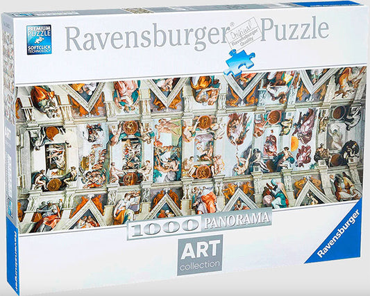 Rompecabezas de 1000 Piezas Ravensburger Panorámico - Capilla Sixtina de Miguel Angel