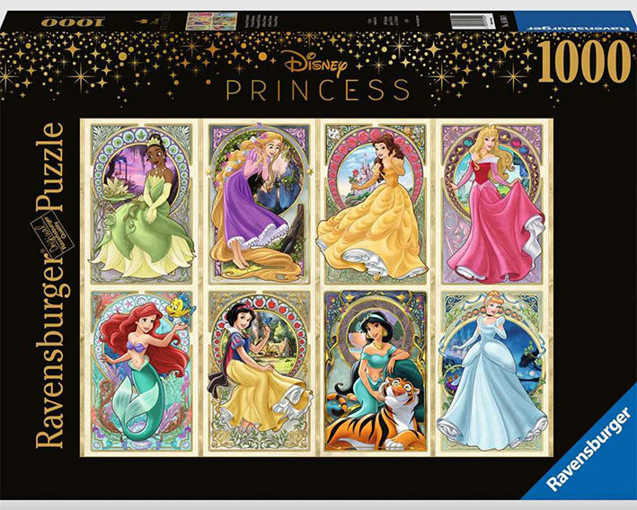 Rompecabezas de 1000 Piezas Ravensburger - Princesas Disney Art Nouveau