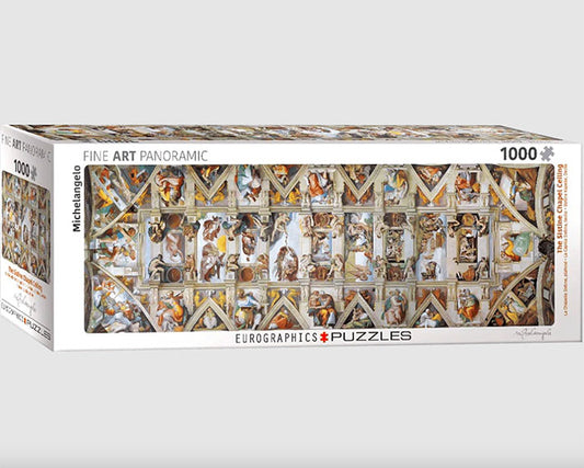 Rompecabezas 1000 Piezas Eurographics Panorámico - Miguel Angel: Capilla Sixtina