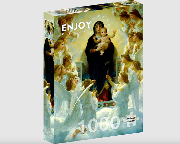 Rompecabezas de 1000 Piezas Marca Enjoy - William Bouguereau - Virgen con Ángeles