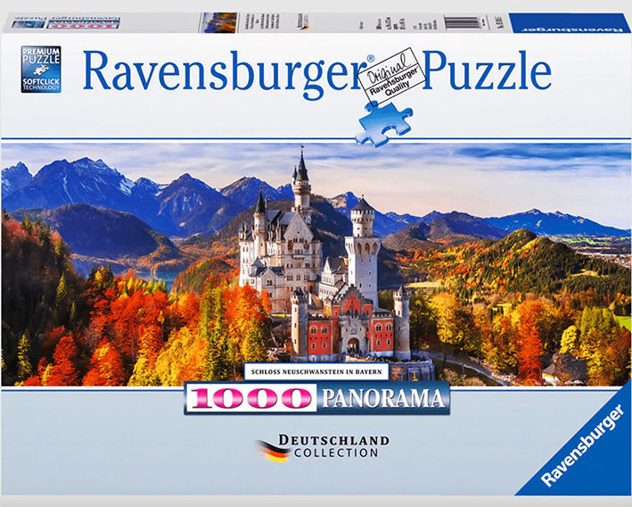 Rompecabezas de 1000 Piezas Ravensburger Panorámico - Castillo Neuschwanstein