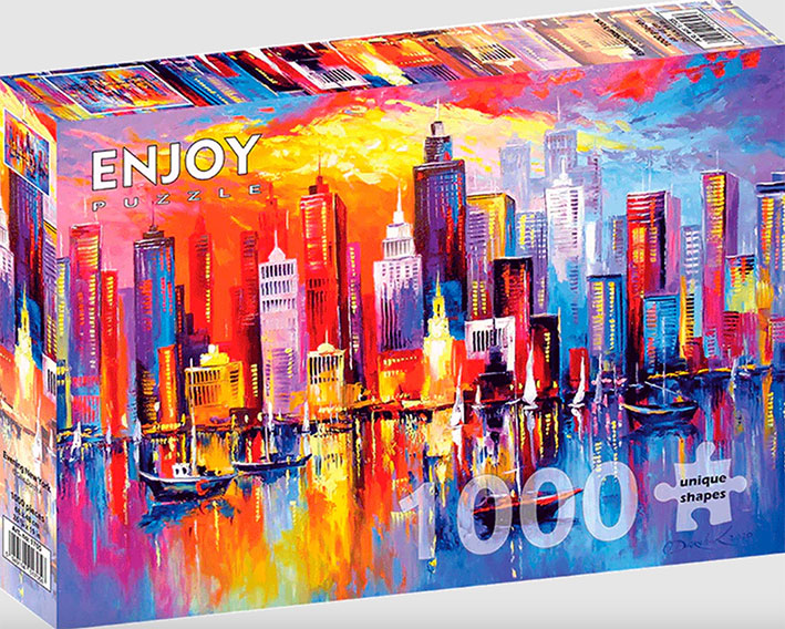 Rompecabezas de 1000 Piezas Marca Enjoy - Noche Neoyorkina