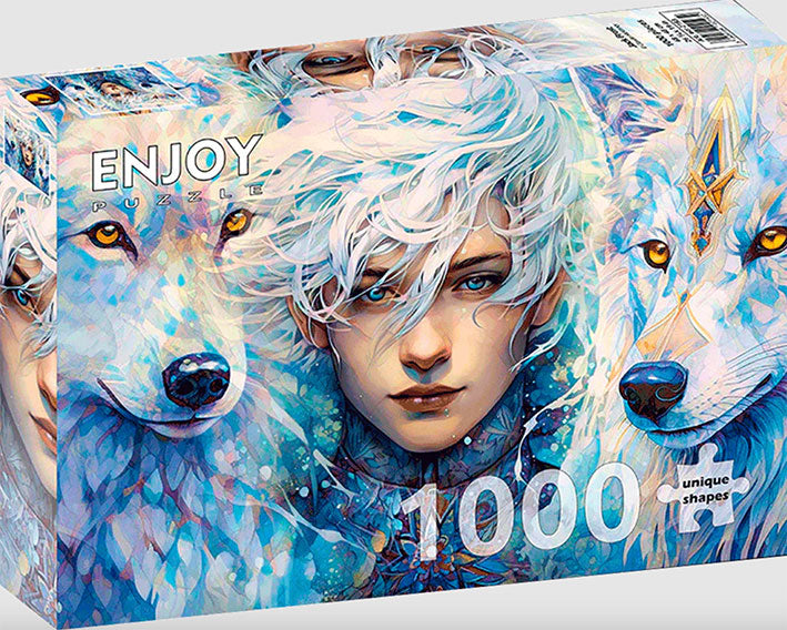 Rompecabezas de 1000 Piezas Marca Enjoy - Mujer con Lobos