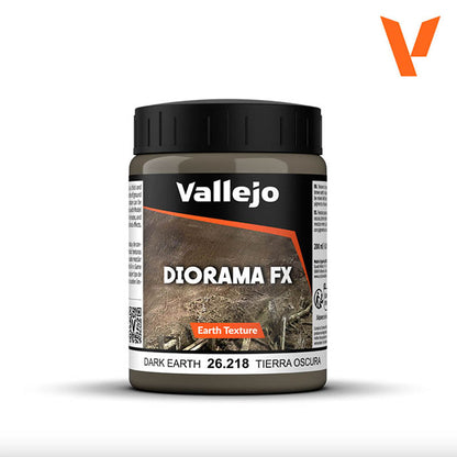 Texturas (Earth Texture) - Vallejo Diorama FX 26.218 (Dark Earth) - Tierra Oscura 200ml