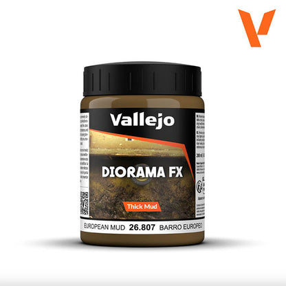 Texturas (Thick Mud) - Vallejo Diorama FX 26.807 (European Mud) - Barro Europeo 200ml