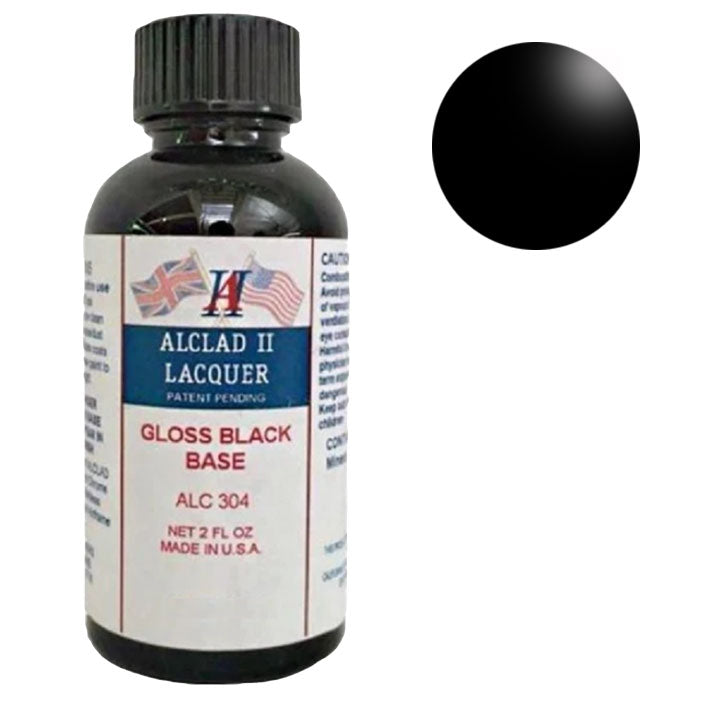 Primer para Aerógrafo - ALCLAD II (Gloss Black Base) - Base Negro Brillante - (Varios tamaños)