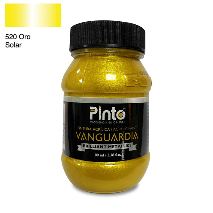 ACRÍLICA PINTO VANGUARDIA 520 - Oro Solar (Metálica) 100ML