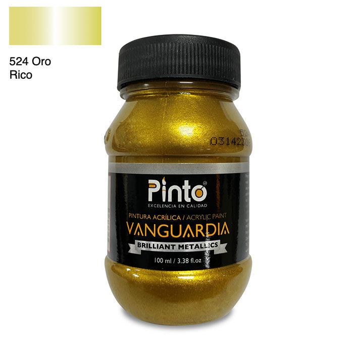 ACRÍLICA PINTO VANGUARDIA 524 - Oro Rico (Metálica) 100ML