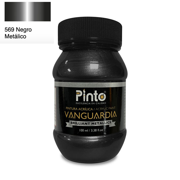 ACRÍLICA PINTO VANGUARDIA 569 - Negro Metálico 100ML
