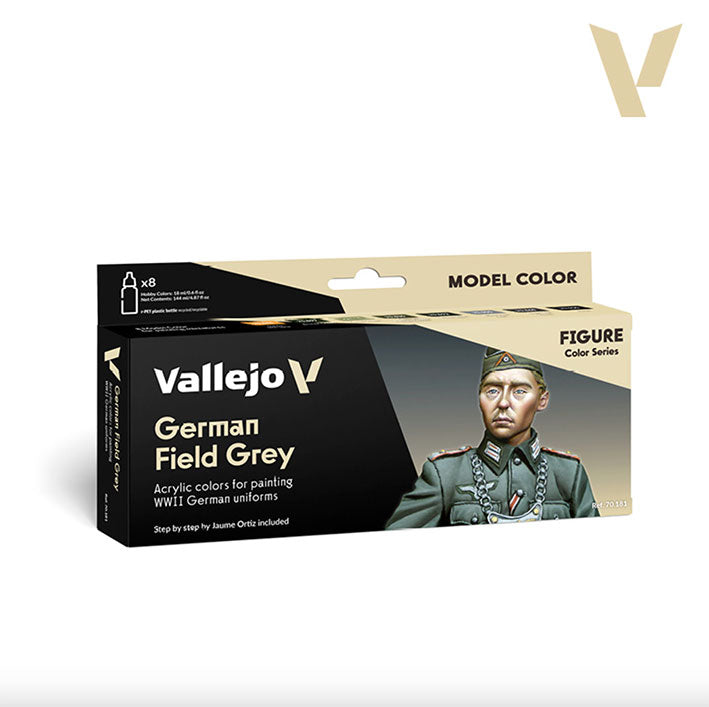 Pintura Acrílica - Vallejo Model Color Set de Pinturas 70.181 - German Field Grey (8 pz de 18ml)