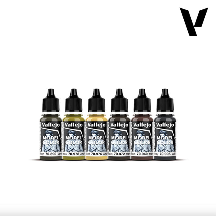 Pintura Acrílica - Vallejo Model Color Set de Pinturas 70.205 - WWII German Armour (6 pz de 18ml)