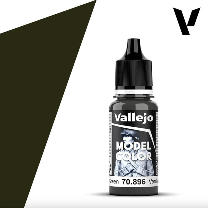 Pintura Acrílica - Vallejo Model Color 70.896 (Extra Dark Green) - Verde Extra Oscuro 18ml