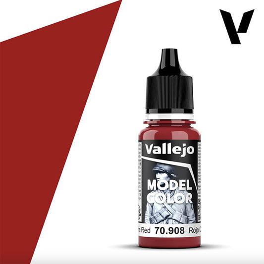 Pintura Acrílica - Vallejo Model Color 70.908 (Carmine Red) - Rojo Carmín 18ml