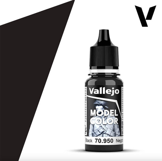 Pintura Acrílica - Vallejo Model Color 70.950 (Black) - Negro 18ml