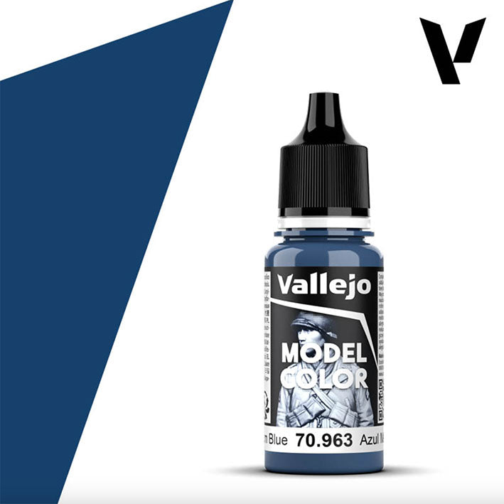 Pintura Acrílica - Vallejo Model Color 70.963 (Medium Blue) - Azul Medio 18ml