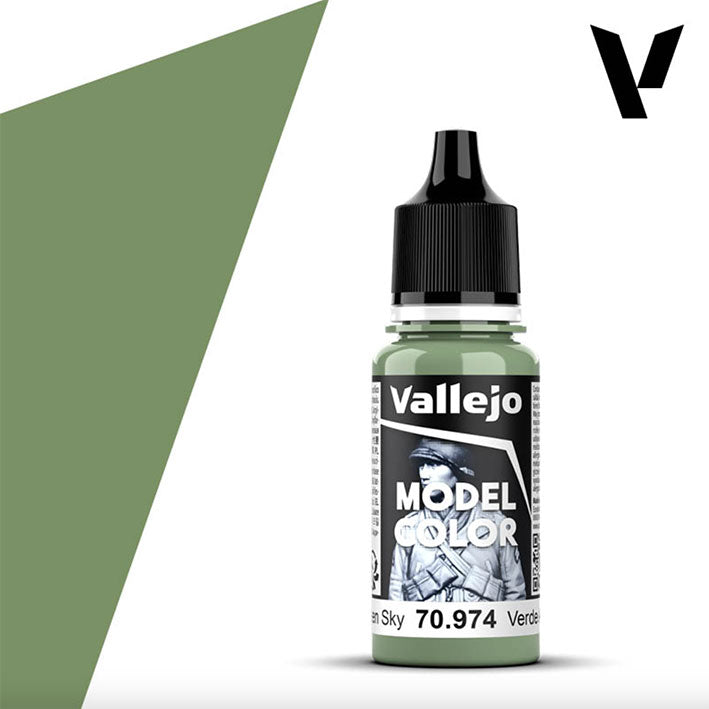 Pintura Acrílica - Vallejo Model Color 70.974 (Green Sky) - Verde Azul 18ml