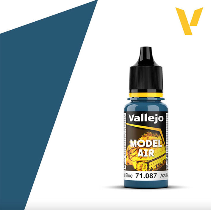 Pintura Acrílica - Vallejo Model Air 71.087 (Steel Blue) - Azul Acero 18ml