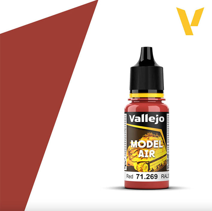 Pintura Acrílica - Vallejo Model Air 71.269 (Red) - RAL3000 Rot (Rojo) 18ml