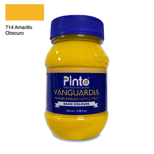 ACRÍLICA PINTO VANGUARDIA 714 - Amarillo  Obscuro 100ML