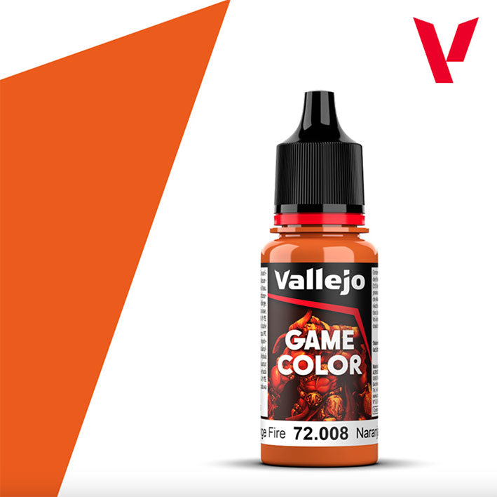 Pintura Acrílica - Vallejo Game Color 72.008 (Orange Fire) - Naranja Fuego 18ml