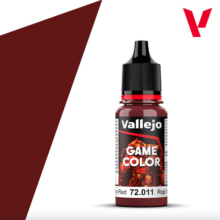 Pintura Acrílica - Vallejo Game Color 72.011 (Visceral Red) - Rojo Visceral 18ml