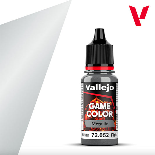 Pintura Acrílica - Vallejo Game Color 72.052 (Silver) - Plata 18ml