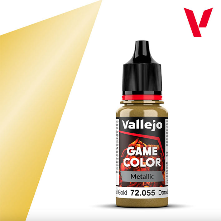 Pintura Acrílica - Vallejo Game Color 72.055 (Polished Gold) - Dorado Pulido 18ml