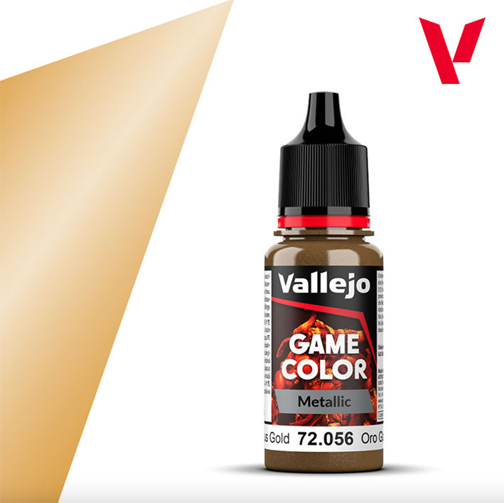 Pintura Acrílica - Vallejo Game Color 72.056 (Glorious Gold) - Oro Glorioso 18ml