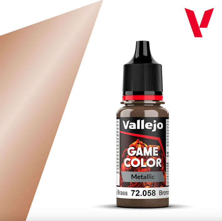 Pintura Acrílica - Vallejo Game Color 72.058 (Polished Brass) - Bronce Pulido 18ml