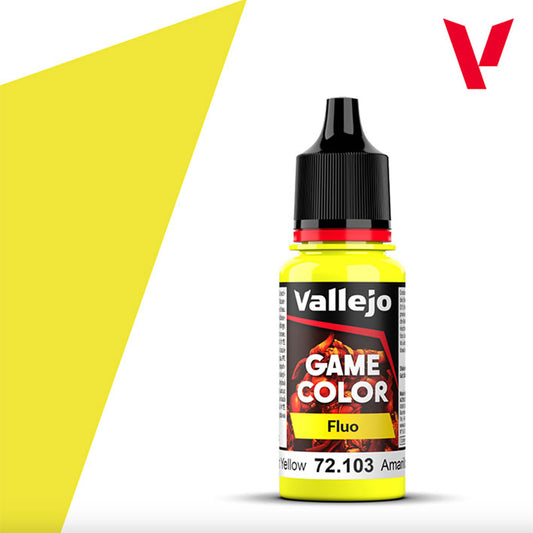 Pintura Acrílica - Vallejo Game Color 72.103 (Fluorescent Yellow) - Amarillo Fluorescente 18ml