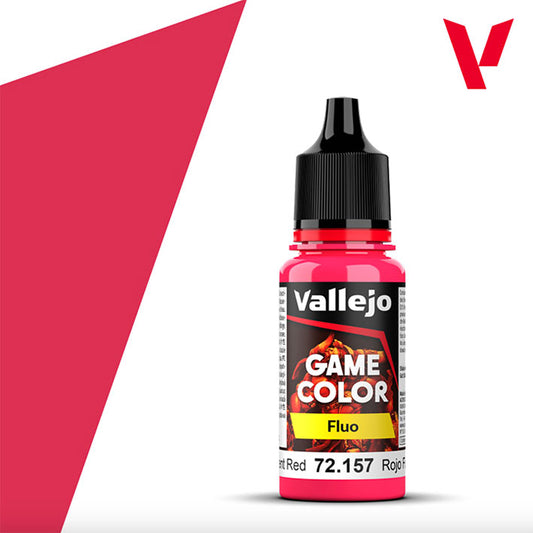 Pintura Acrílica - Vallejo Game Color 72.157 (Fluorescent Red) - Rojo Fluorescente 18ml