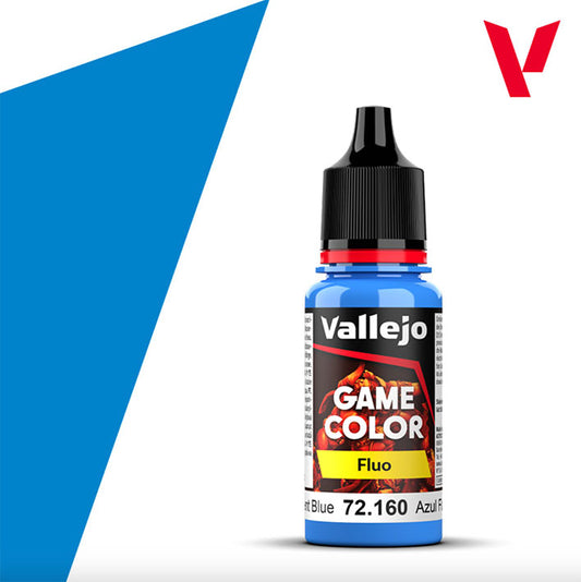 Pintura Acrílica - Vallejo Game Color 72.160 (Fluorescent Blue) - Azul Fluorescente 18ml