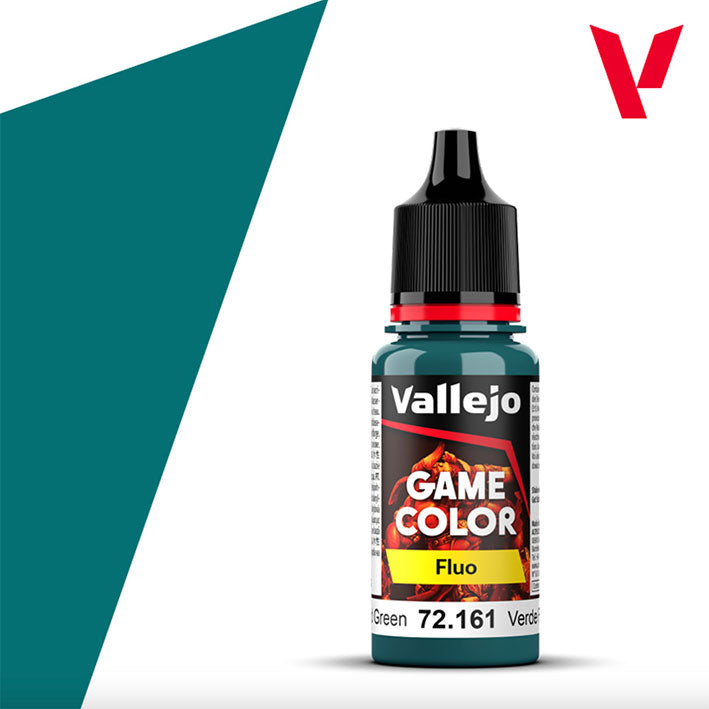 Pintura Acrílica - Vallejo Game Color 72.161 (Fluorescent Cold Green) - Verde Frío Fluorescente 18ml