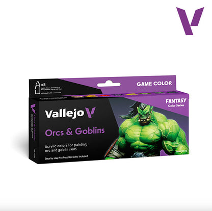Pintura Acrílica -  Set de Pinturas - Vallejo Game Color 72.192 Orcs & Goblins - 8pz de 18ml