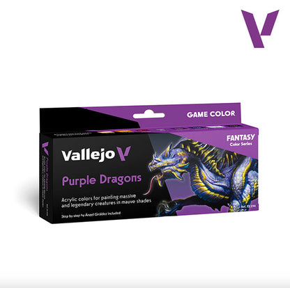 Pintura Acrílica -  Set de Pinturas - Vallejo Game Color 72.194 Purple Dragons - 8pz de 18ml