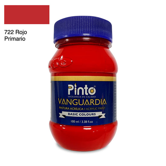 ACRÍLICA PINTO VANGUARDIA 722 - Rojo Primario 100ML