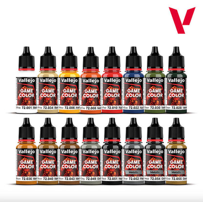 Pintura Acrílica - Vallejo Game Color Set de Pinturas 72.299 - Set de Introducción (16 pz de 18ml)