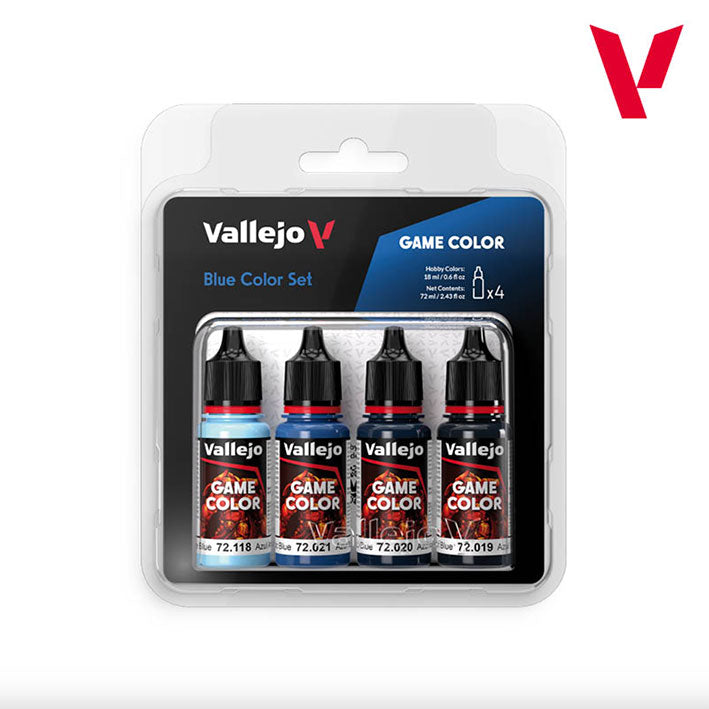 Pintura Acrílica - Vallejo Game Color Set de Pinturas 72.376 - Blue Color Set - Azules (4 pz de 18ml)
