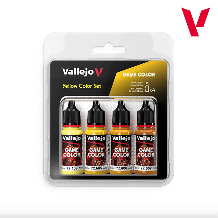 Pintura Acrílica - Vallejo Game Color Set de Pinturas 72.378 - Yellow Color Set - Amarillos (4 pz de 18ml)