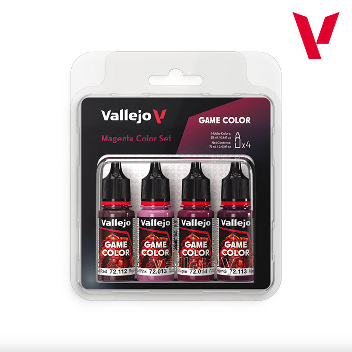 Pintura Acrílica - Vallejo Game Color Set de Pinturas 72.388 - Magenta Color Set - Magenta (4 pz de 18ml)