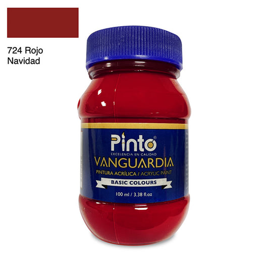 ACRÍLICA PINTO VANGUARDIA 724 - Rojo Navidad 100ML