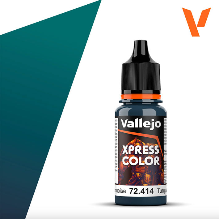 Pintura Acrílica - Vallejo Xpress Color 72.414 (Caribbean Turquoise) - Turquesa Caribe 18ml