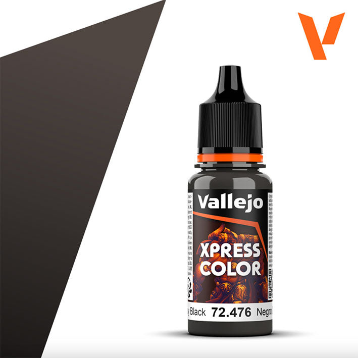 Pintura Acrílica - Vallejo Xpress Color 72.476 (Greasy Black) - Negro Grasiento 18ml