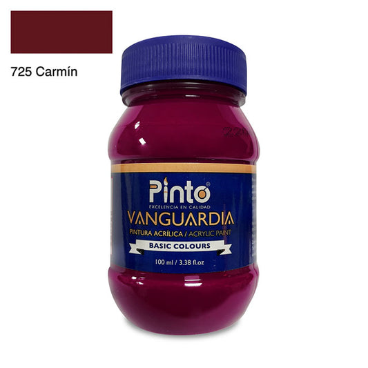 ACRÍLICA PINTO VANGUARDIA 725 - Rojo Carmín 100ML